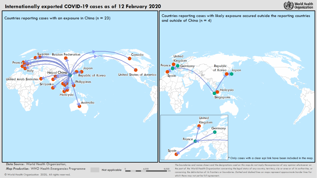 La diffusione dalla Cina della pandemia Covid-19